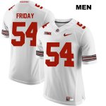Men's NCAA Ohio State Buckeyes Tyler Friday #54 College Stitched Authentic Nike White Football Jersey OT20I71SR